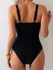 2025 Sexy Tight Drawstring One-Piece Bikini - New European & American Hot Spring Swimwear