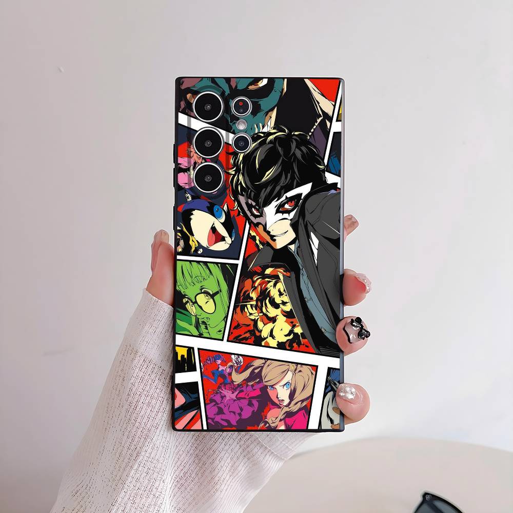 P-Persona 5 COOL Anime Phone Case for Samsung S Series S21 S22 S23 S24 S25 FE Plus Ultra TPU Soft To Skin-friendly Case