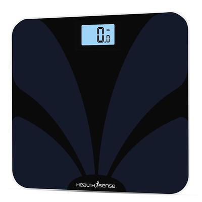 HealthSense Weight Machine for Body Weight| Digital Weighing Scale for Home with Step-On Technology,Tempered Glass, Room Temperatur LCD Display,180