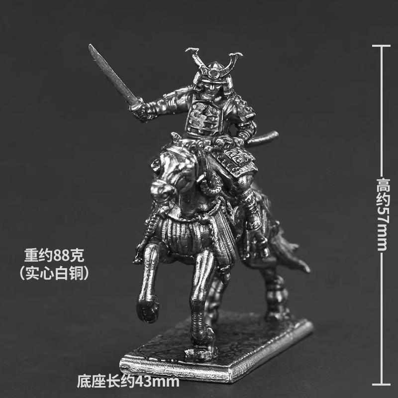 Metal Japanese Samurai Cavalry Warrior Model Wargame Miniature Tabletop Game Piece Car Home Decor Military Collection Figurine