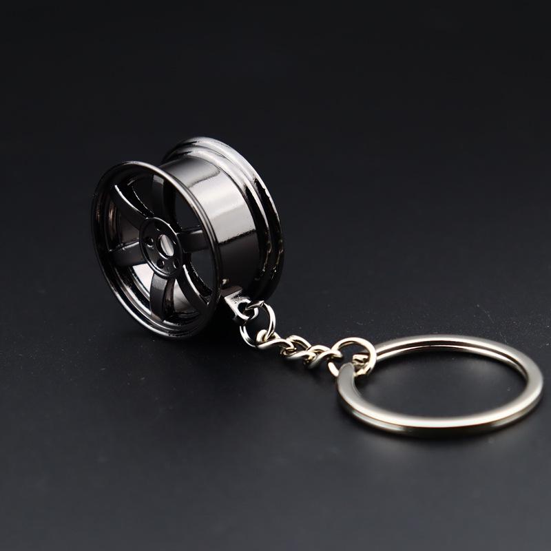 Car Modification Turbocharger Keychain - Creative Metal Wheel Pendant