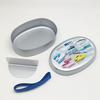 OSK Children's Aluminum Lunch Box, Medium, 350ml, Shinkansen (SKS) Design, Lunch Belt, with Dividers, Made In Japan, AL-5
