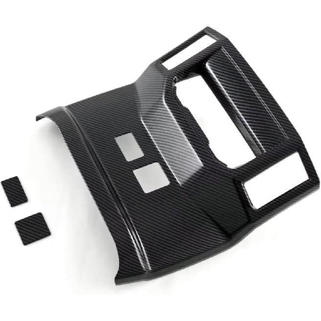 Car Accessories Fit for Toyota Tundra 2025 2024 2023 2022 Interior Armrest Rear Air Outlet Vent Cover Trim (Carbon Fiber) 3PCS ABS