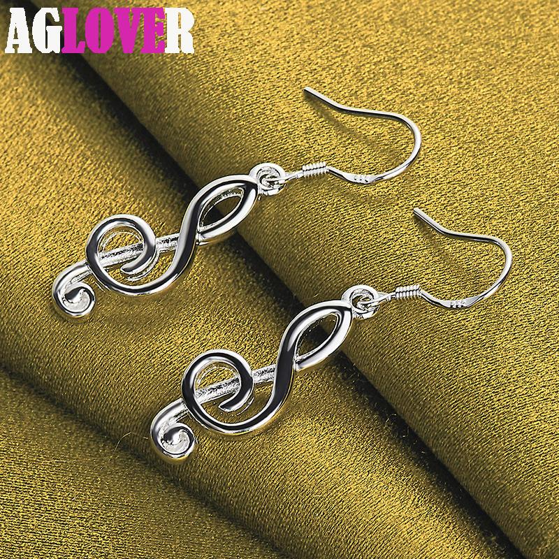 Gioielli con orecchini con nota musicale in argento sterling 925