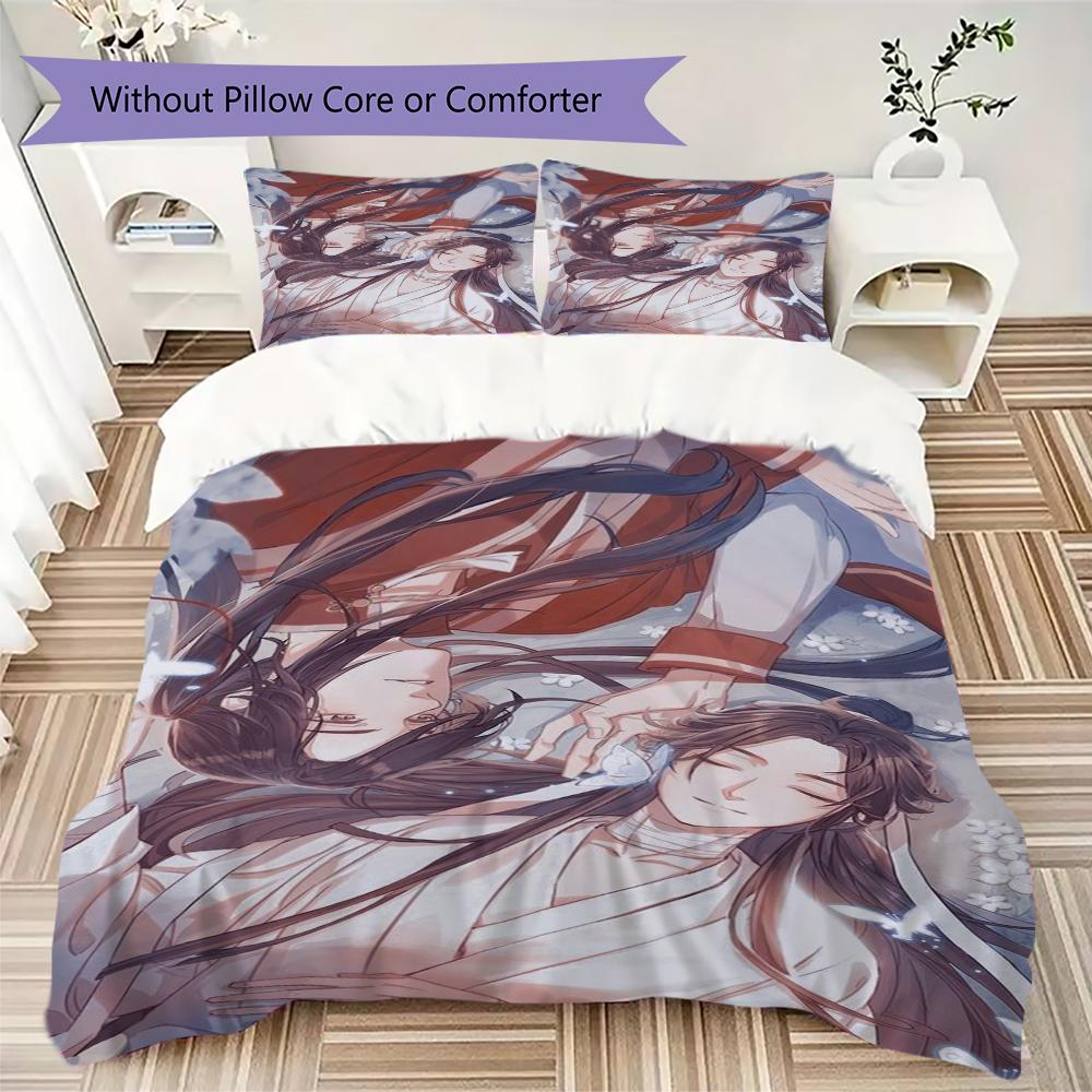 Heavenly Pattern Bedding uilt Set uilt Cover Pillowcase Home Decoration Birthday Gift (1 * duvet cover + 2 * pillowcase without core)34