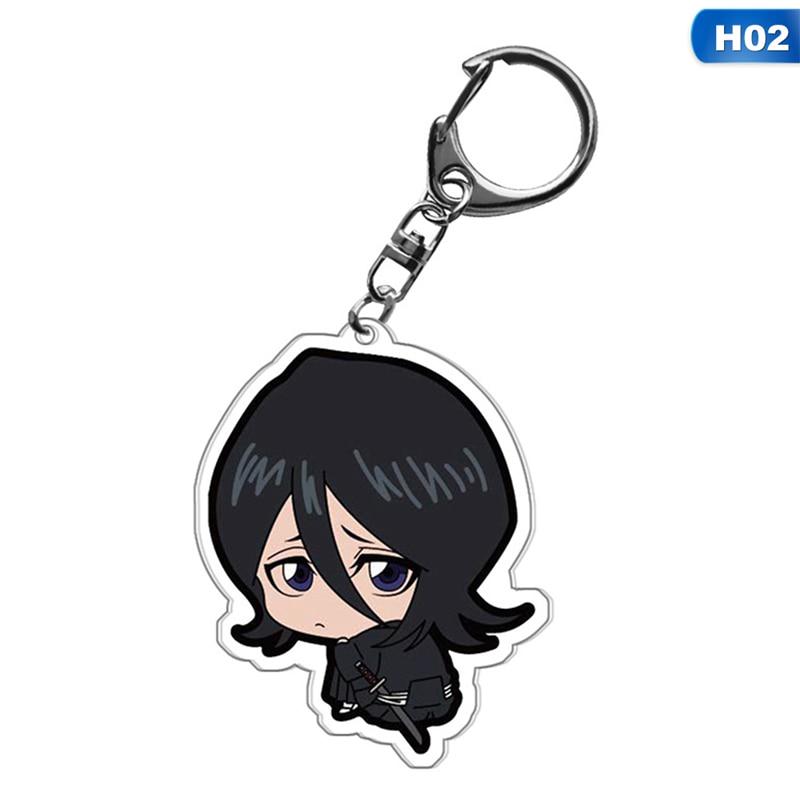 Bleach Anime Acryl Schlüsselanhänger Kurosaki Ichigo Kuchiki Rukia Byakuya Grimmjow Jeagerjaques