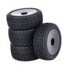 4Pcs 1/10 RC Car Tires, Accessories Rubber Tires DIY Modification Black Replacement for XB2 SRX4