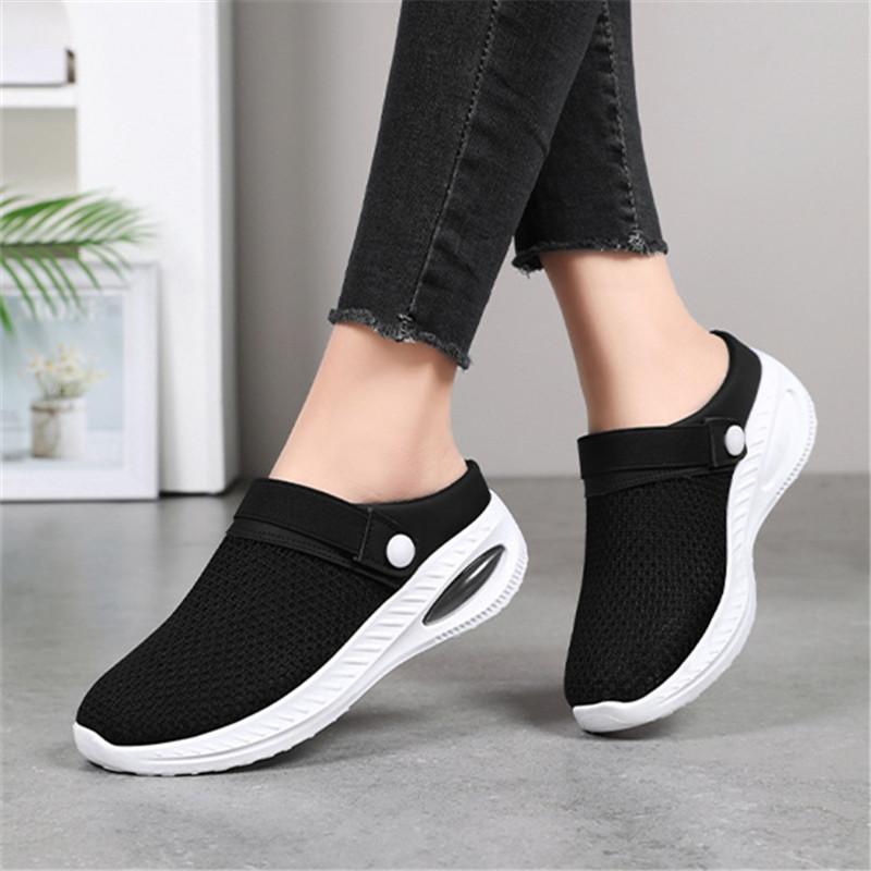 Spring and Summer Footwear Plus Size Round Head Light Casual Shoes Solid Color Flat Slippers Sandals Women's Shoes