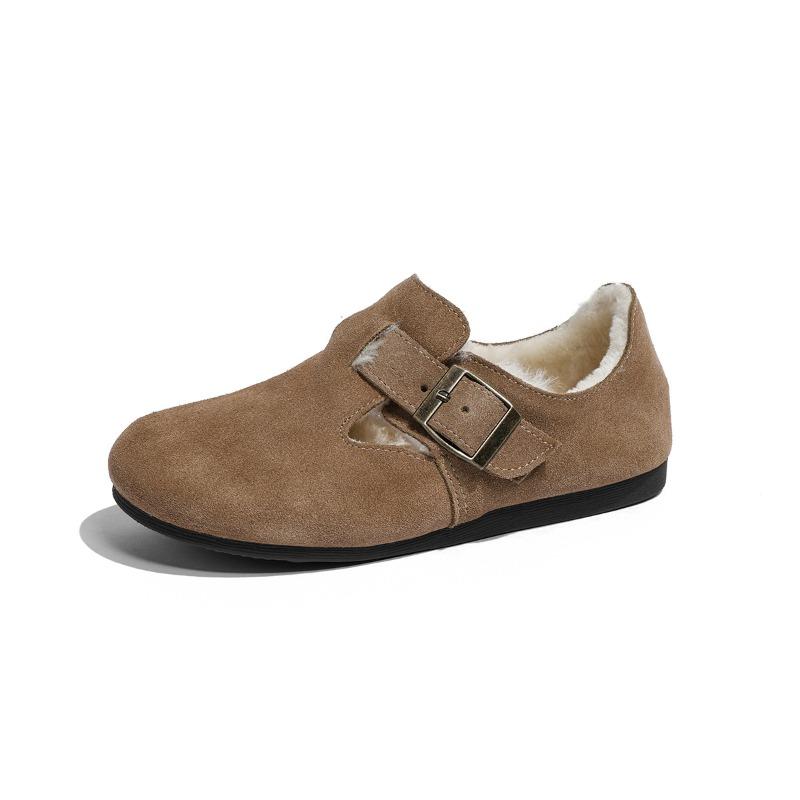 Skóra krowia anty-welurowa buty z dużą główką damskie buty bawełniane damskie welurowe buty zimowe damska odzież wierzchnia puszyste buty jeden pedał