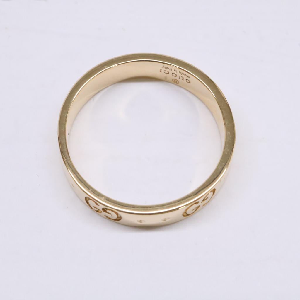 GUCCI Finished K18 GG Icon Slim Ring ring Yellow GoldUsed