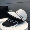 Women's Fashion Summer Sun Hat, Classic Solid Color, Casual Straw Cap, Outdoor Travel Beach Hat