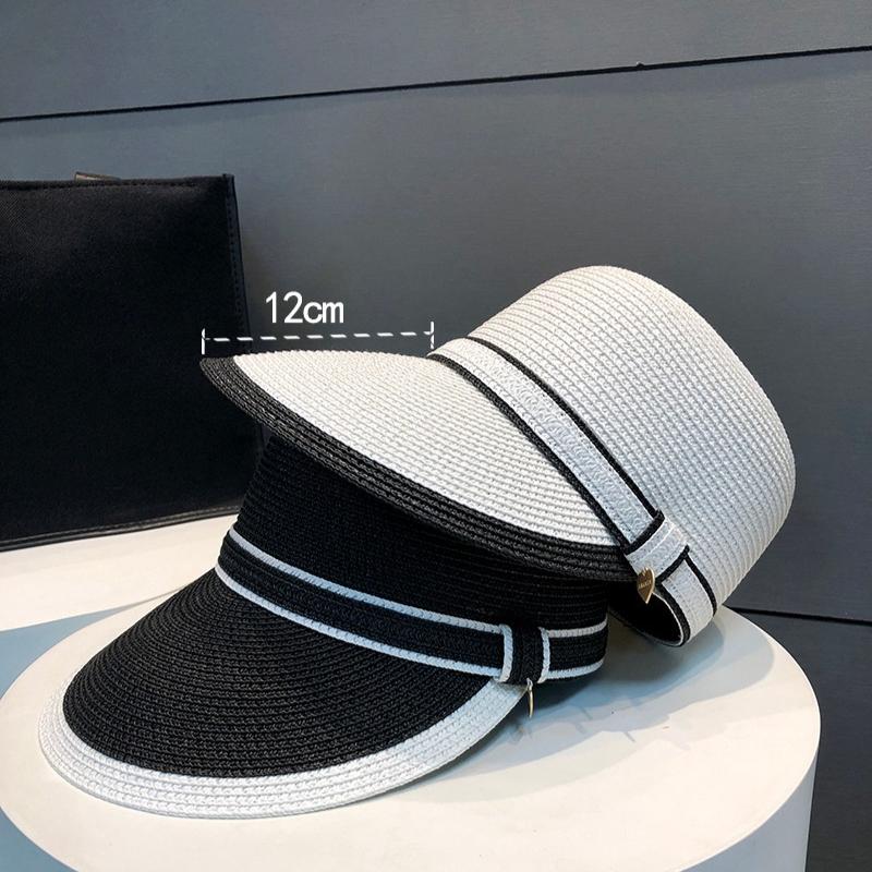 Women's Fashion Summer Sun Hat, Classic Solid Color, Casual Straw Cap, Outdoor Travel Beach Hat