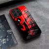 E-EddsworldS Anime Phone Case For IPhone 17 Air 16 E Pro Max 15 14 13 Mini 12 Pro 11 Max Plus Black Glass Cover
