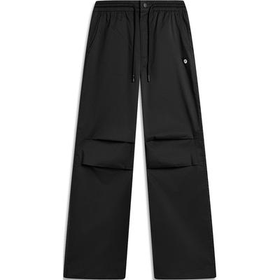 Sports Lifestyle Series Breathable Comfortable Sweat-Absorbing Straight-Leg Sports Pants Women Pants Black AKXU456-3