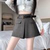 High-end Fashionable Shorts for Women Autumn Winter New High-waisted A-line Wide-leg Casual Skirt Pants