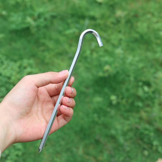 4Pcs Aluminum Tent Stakes Pegs Rustproof Corrosion Resistant Hexagon Rod Lightweight Canopy Stakes Pegs