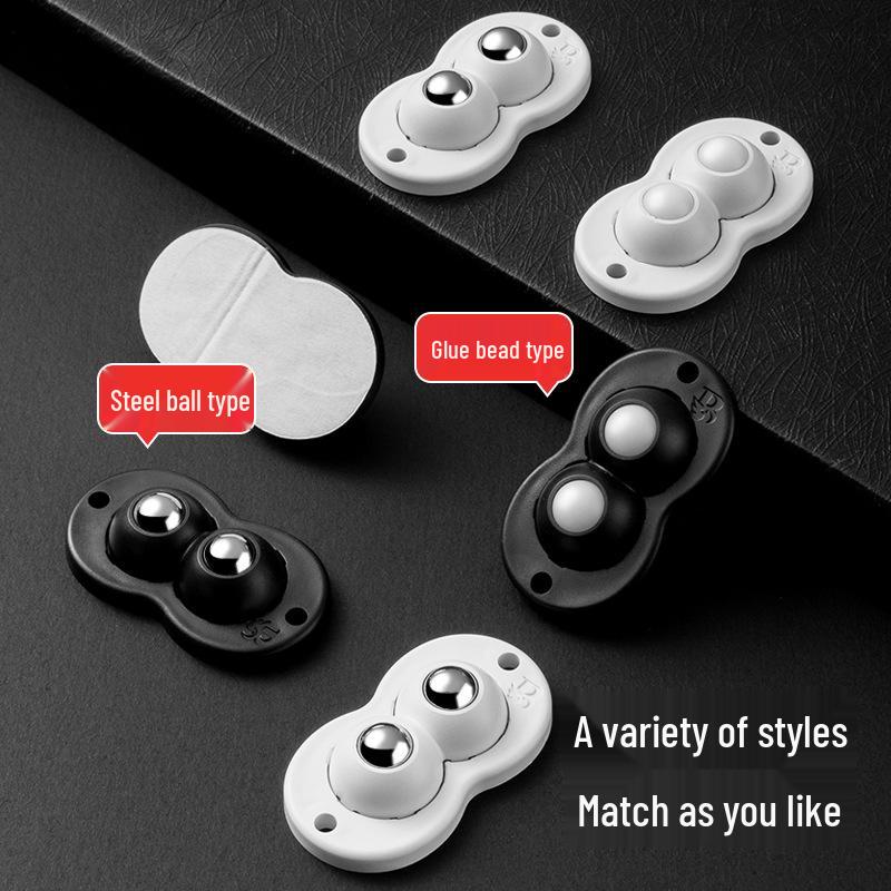 Roulettes d'ameublement pivotantes silencieuses: Roulettes adhésives universelles pour un déplacement facile