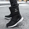Winter Men High Top Boots Plush Warm Snow Boots Fashion Mid-calf Cotton Shoes Outdoor Non Slip Platform Boots Winter Men Sneaker