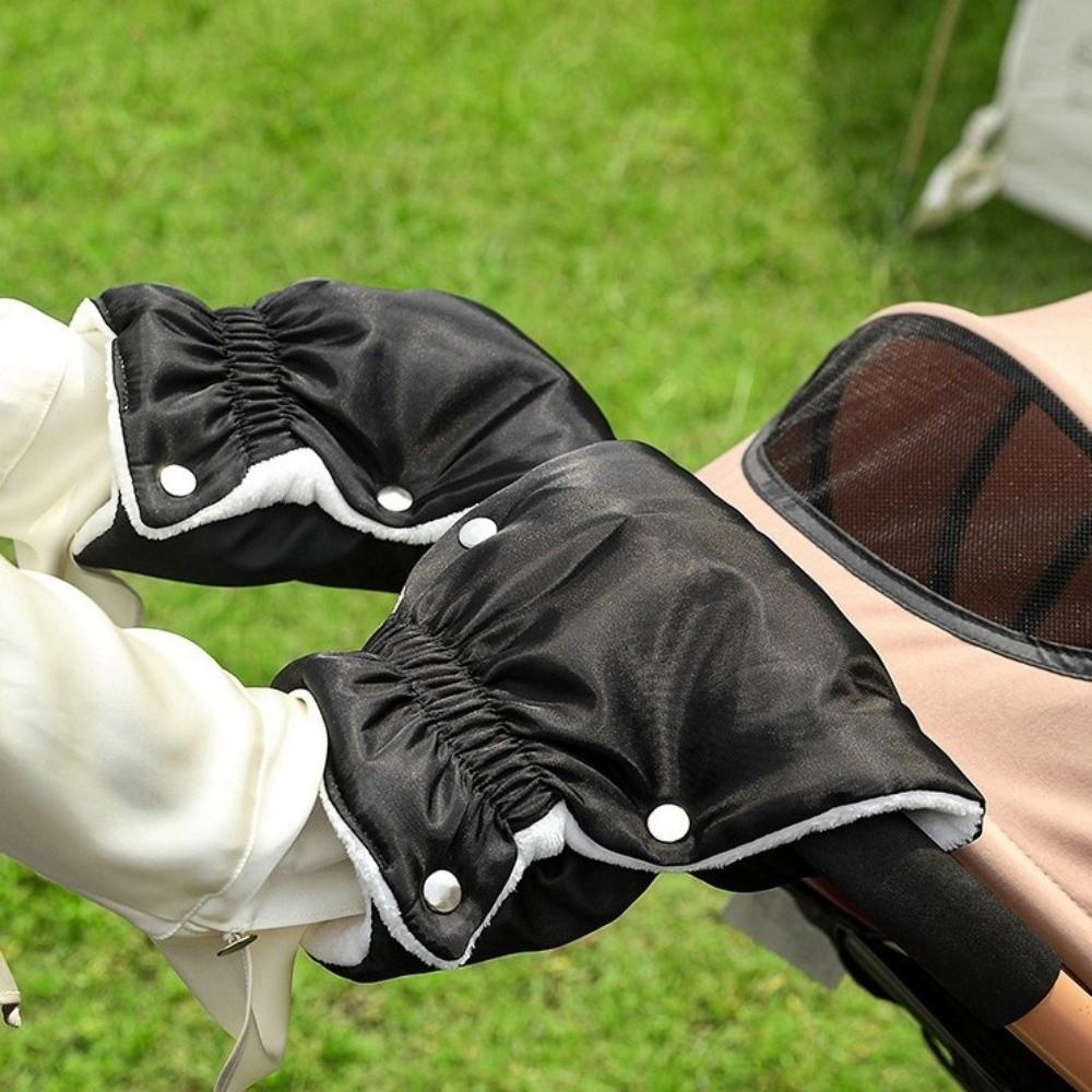 1 Pair Windproof Handrail Gloves Thickened Stroller Mitten Winter Stroller Gloves  Baby Stroller