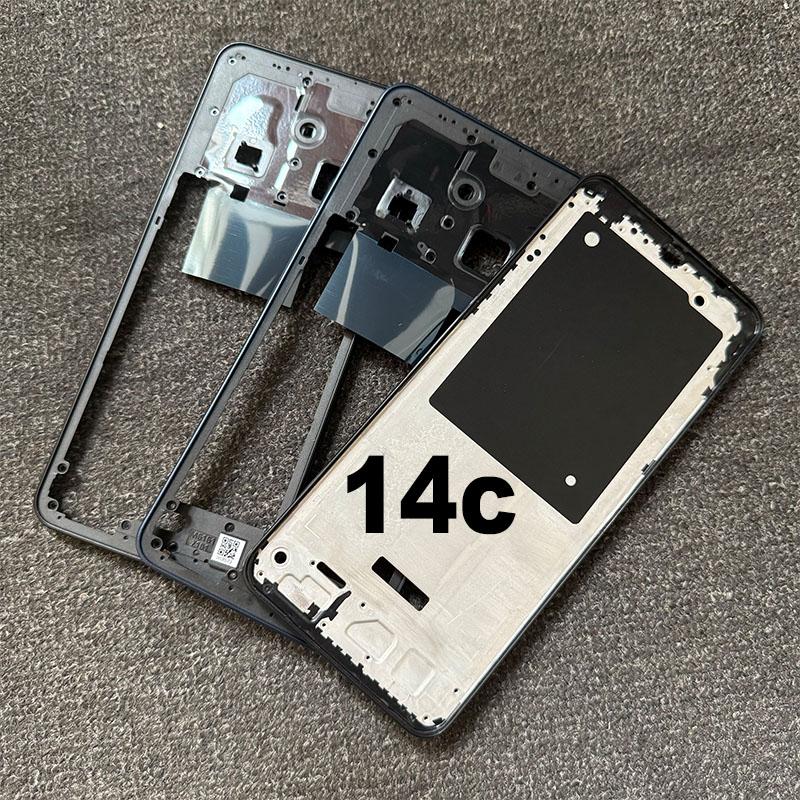 Für Xiaomi Redmi 14C Mittelrahmen Frontblende Faceplate Rahmen Mit Seitentaste Reparatur Ersatzteile