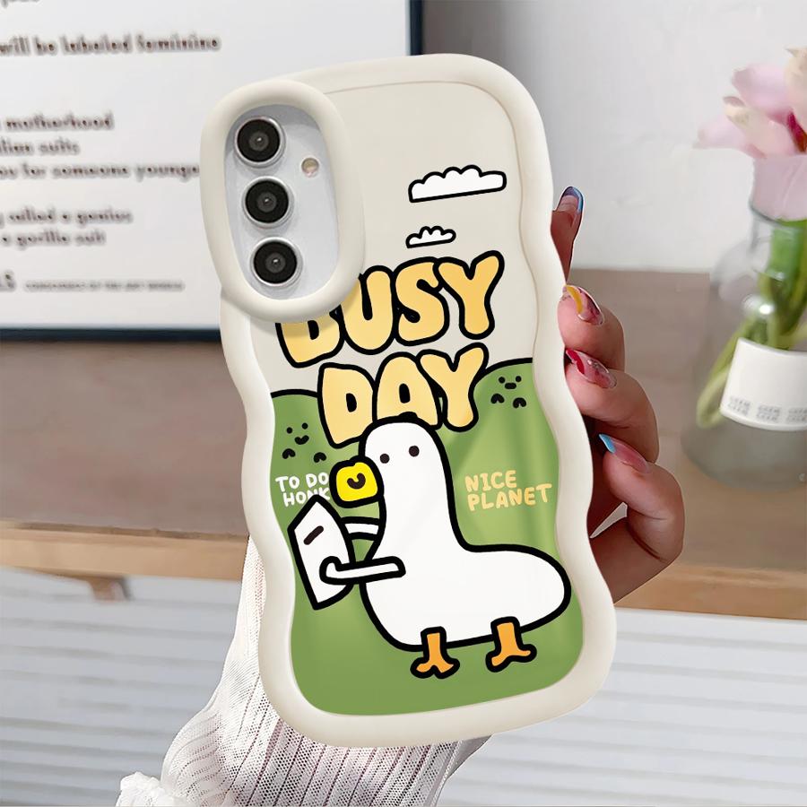 Soft Phone Cover Case for Samsung Galaxy A16 A52 A12 A13 A11 A21s A15 A14 A06 A04 A23 A05 A03 A33 A53 A22 Cartoon Duck