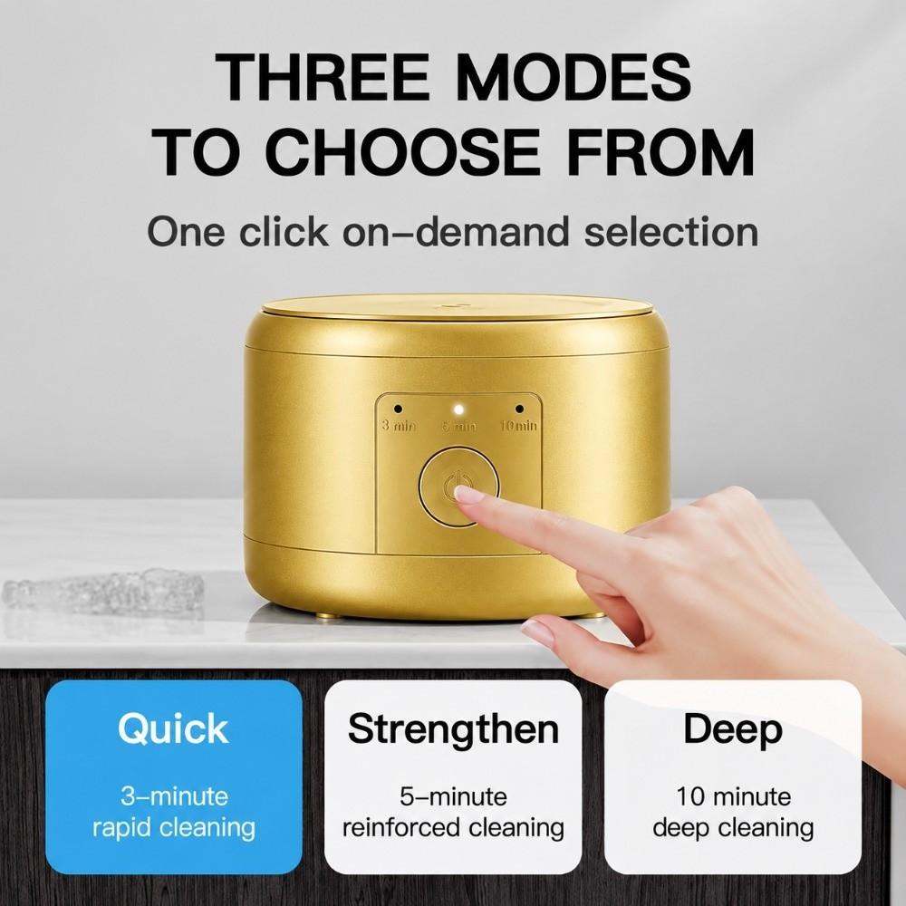 USB Rechargeable Ultrasonic Braces Cleaning Machine Denture Cleaner Machine Denture Storage