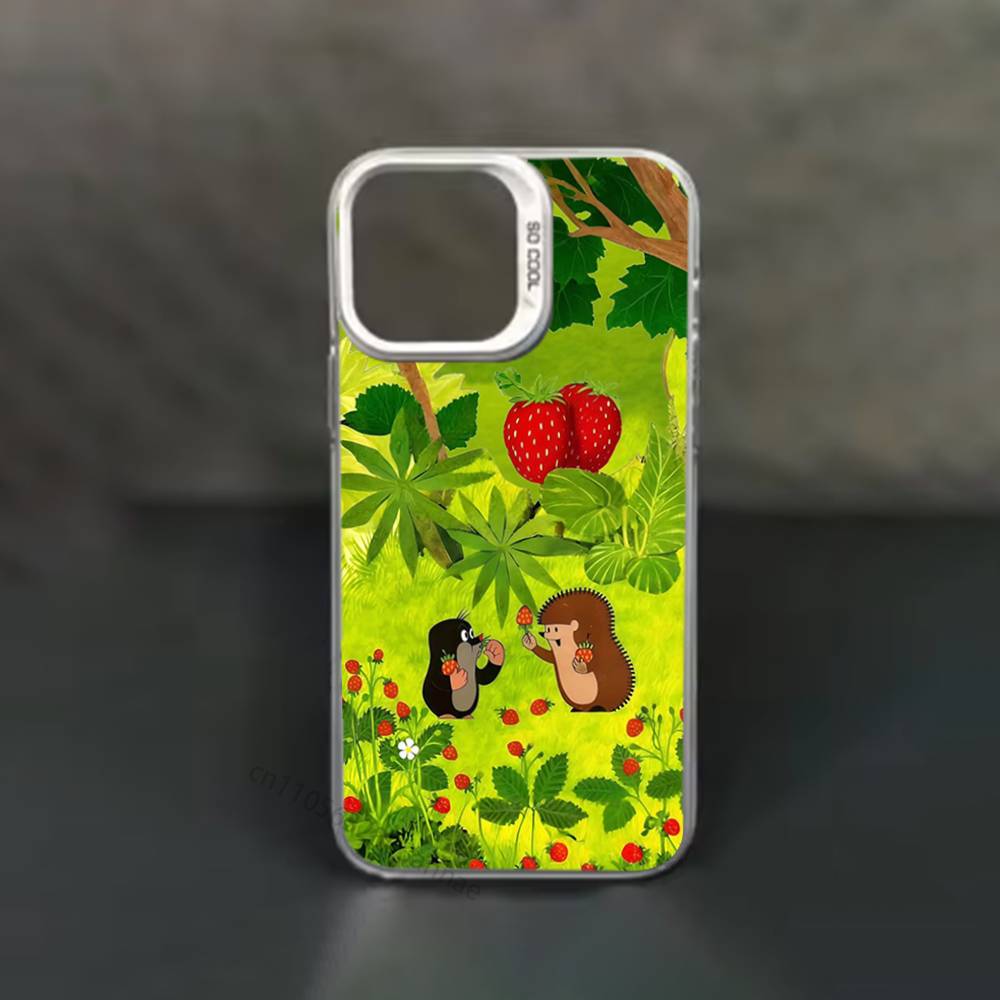 

Cartoon L-Little Mole phone Case for iPhone 17 11 12 Pro Max Plus Mini Air SE 16e 14 15 16 13 Soft Shell iPhone13