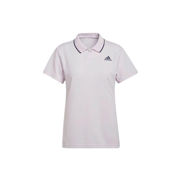 adidas Polo Shirts Women's Pink Crew Neck Moderate Straight Fit HC2719