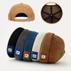 Retro Corduroy Schirmlose Docker Cap Herren Damen Vermieterhut Einfarbige Streetwear Hip Hop Hüte Verstellbare Beanie Mützen Kappen Unisex