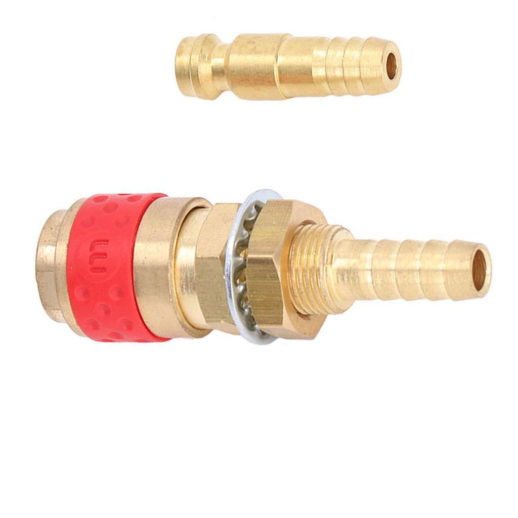 8mm Torch Hose Adapter Brass Connector Quick Coupler Fitting Kit for MIG TIG Welding