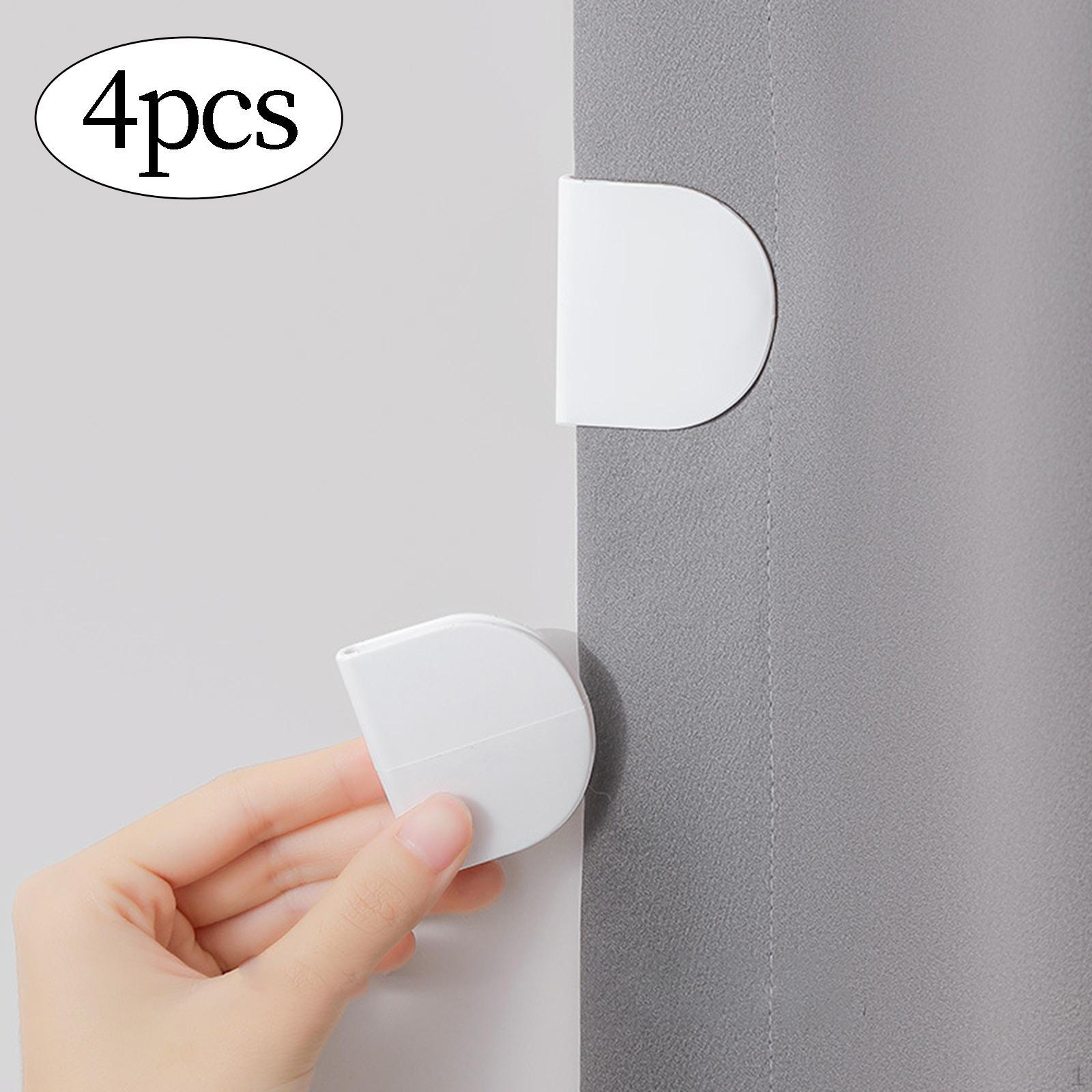 

Easy-Install Shower Curtain Clips - Set of 4, White, Bathroom Accessories