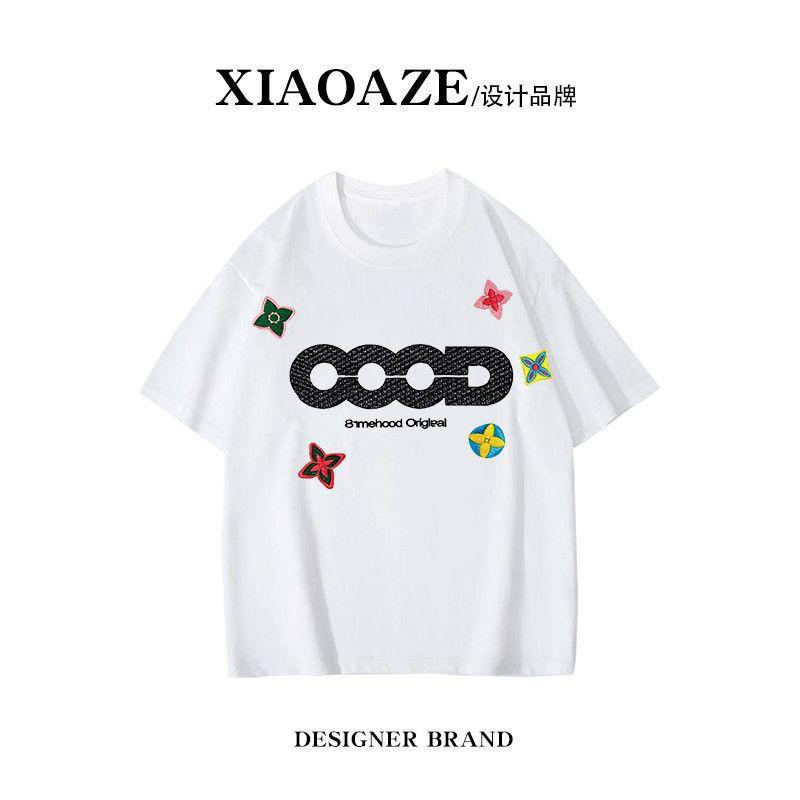 190g Cotton Loose Fit Graphic T-Shirt Men Women Casual Streetwear Round Neck Short Sleeve