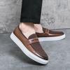 Loafers Shoes Men PU Mixed Color Flat Bottomed Light Comfortable Breathable Non Slip Business Casual Men Shoes