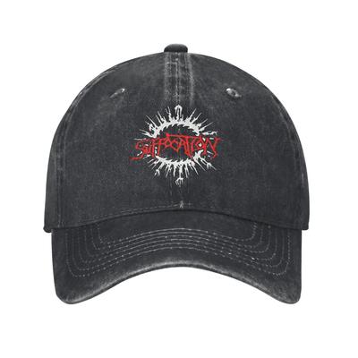 Suffocation Band Baseball Cap Sun Hunting Camping High Quality Washed Trucker Hat Men Adult Y2k Cool Print Snapback Cap