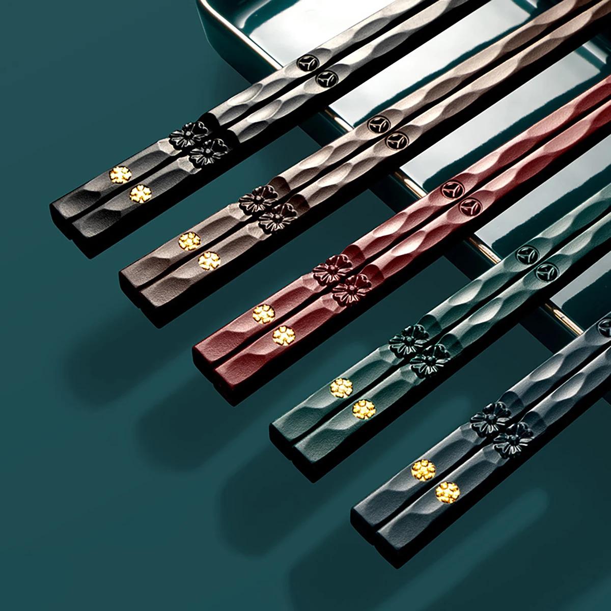 

5 пар многоразовых палочек для еды корейские палочки для еды можно мыть в посудомоечной машине пищевые палочки для еды нескользящие простые в использовании