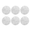 6 Pieces PVC Drink Coasters Cup Pads Multifunctional Table Top Protection Round