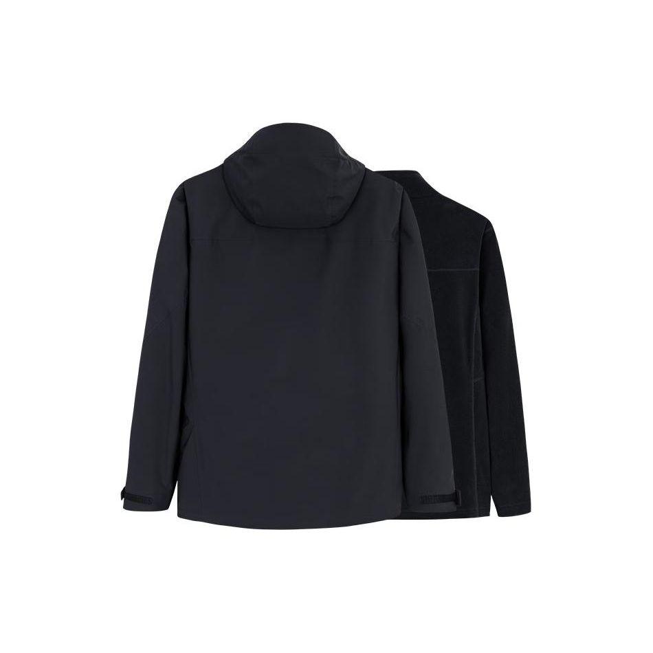 Anta Champion Outdoor Series Solid Color Woven Warm Jacket Casual Sports Suit Men Jackets Basic-Black 152410615-4