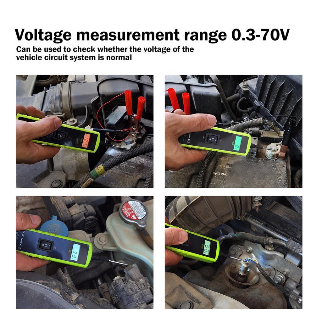 TopDiag P60 Automotive Circuit Tester Car Electrical System Short Tester 6 30V DC with Function LCD Display Flashlight