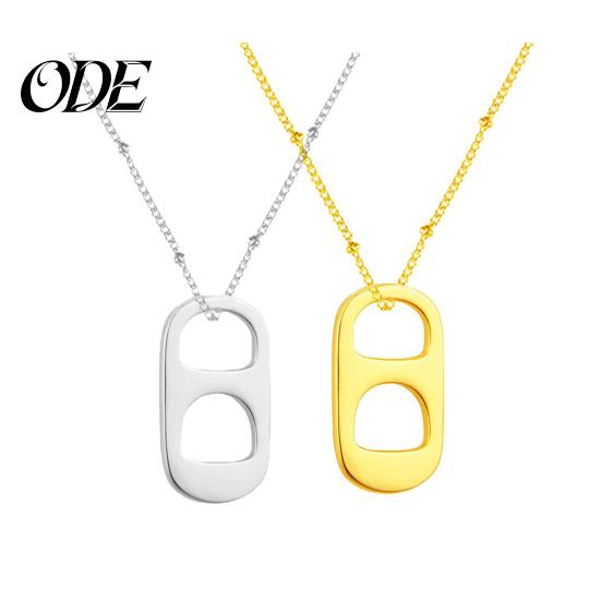 Elegant Jewelry Soda Tab Pendant Necklace Fashion Retro Clavicle Chain Stylish Unisex Minimalist for Dating Daily Wear Party Hypoallergenic