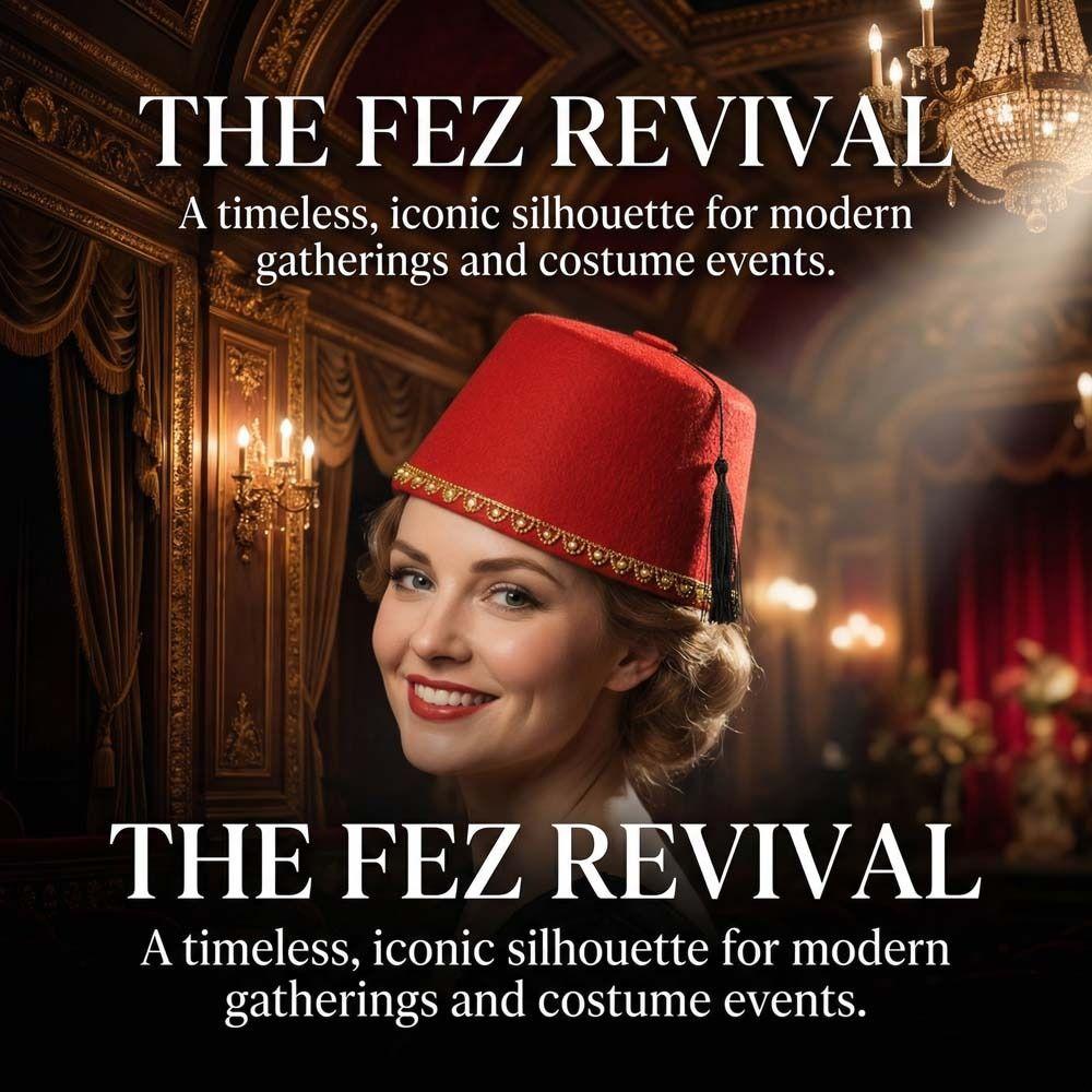 Breathable Felt Fez Cap Round Turkish Tassels Cap Tarboosh Fez Hat  Festival Supplies