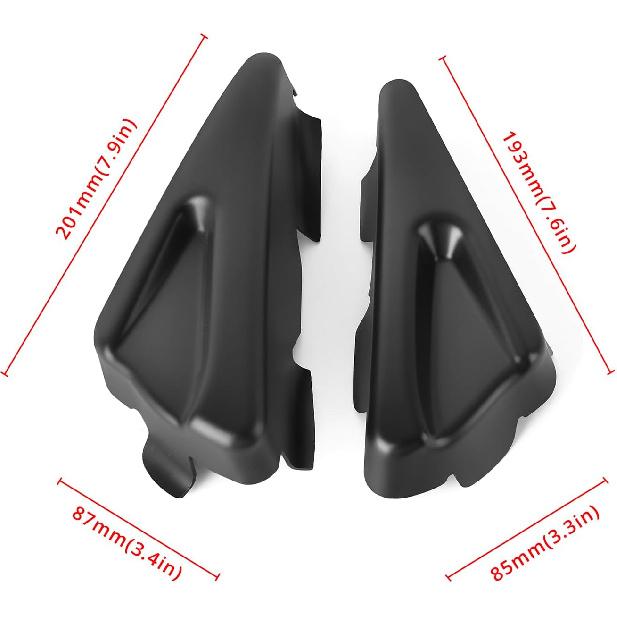 Matte Black Tank Side Frame Covers Fairing Compatible with Harley V-ROD VROD V ROD VRSCDX Night Rod Special 2007-2017 VRSCF Muscle 2009-2017 (Matte