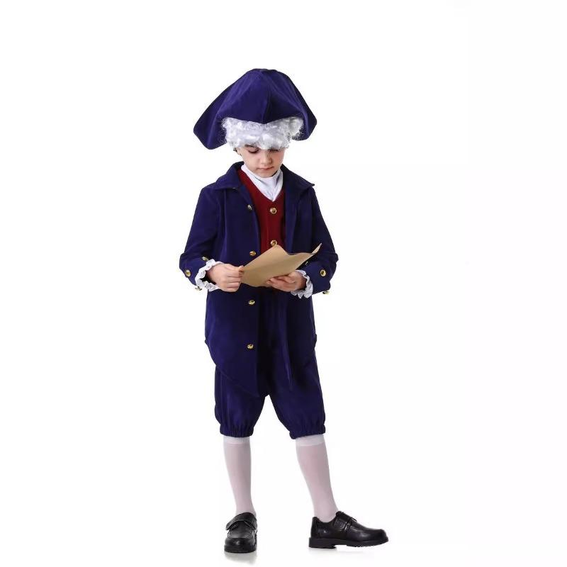Halloween Retro Lawyer Children's Suit, Cosplay Washington Presidential Costume