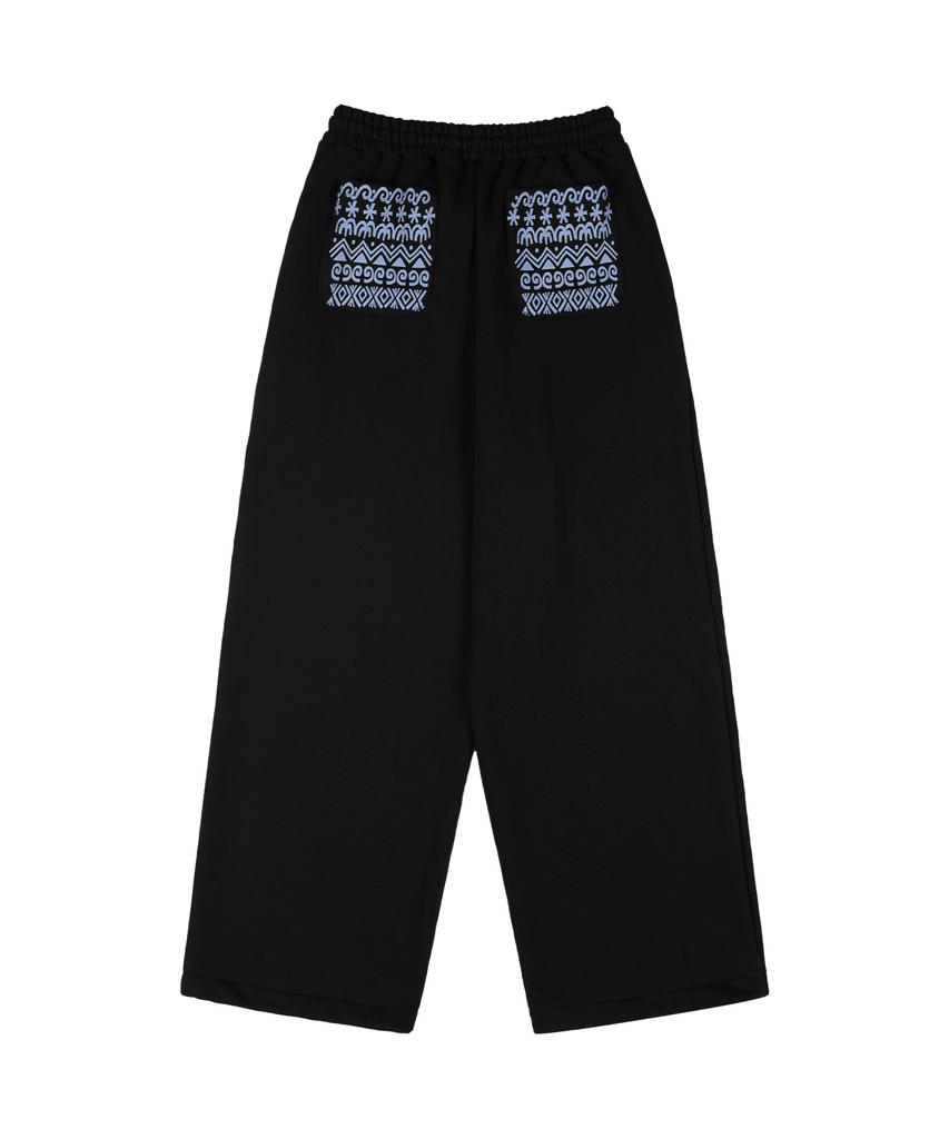 KAIFAI Glyph Sweatpants (Black) K25Zc179
