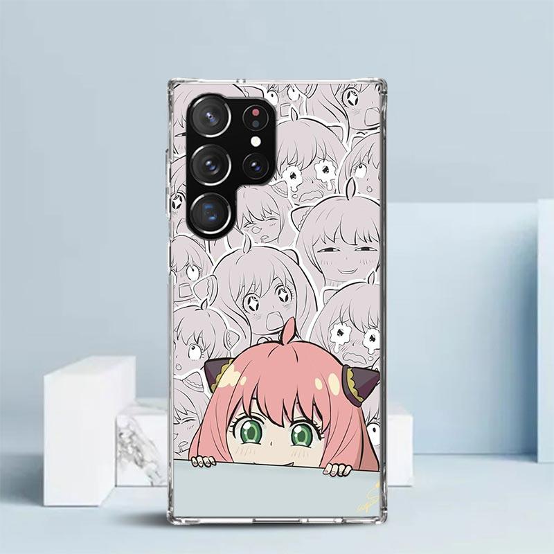 S-Spy Family Anya Soft Cover for Samsung Galaxy S25 Edge S26 S24 S23 Ultra Phone Case S22 S21 Plus S20 FE Print Pattern Shell Ga