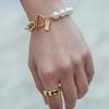 SUNDAY DISCO CLUB PEARL HALF BOLD CHAIN  bracelet GOLD