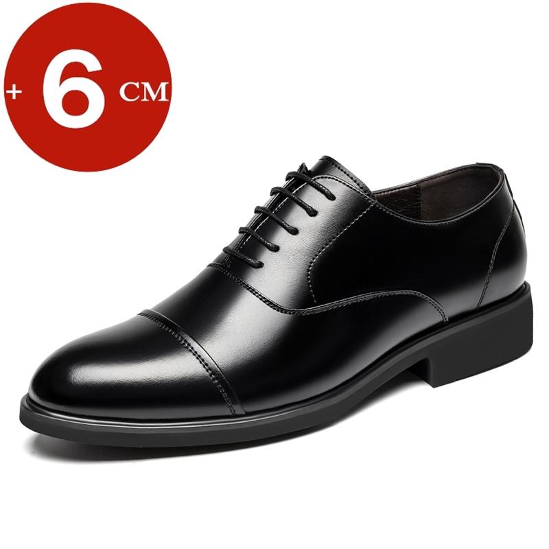 Fashion FUQIAO New Men's Flat / 5 CM Heightening Elevator Shoes Business Formal Leather Shoes Man British Casual Wedding Suit Shoes