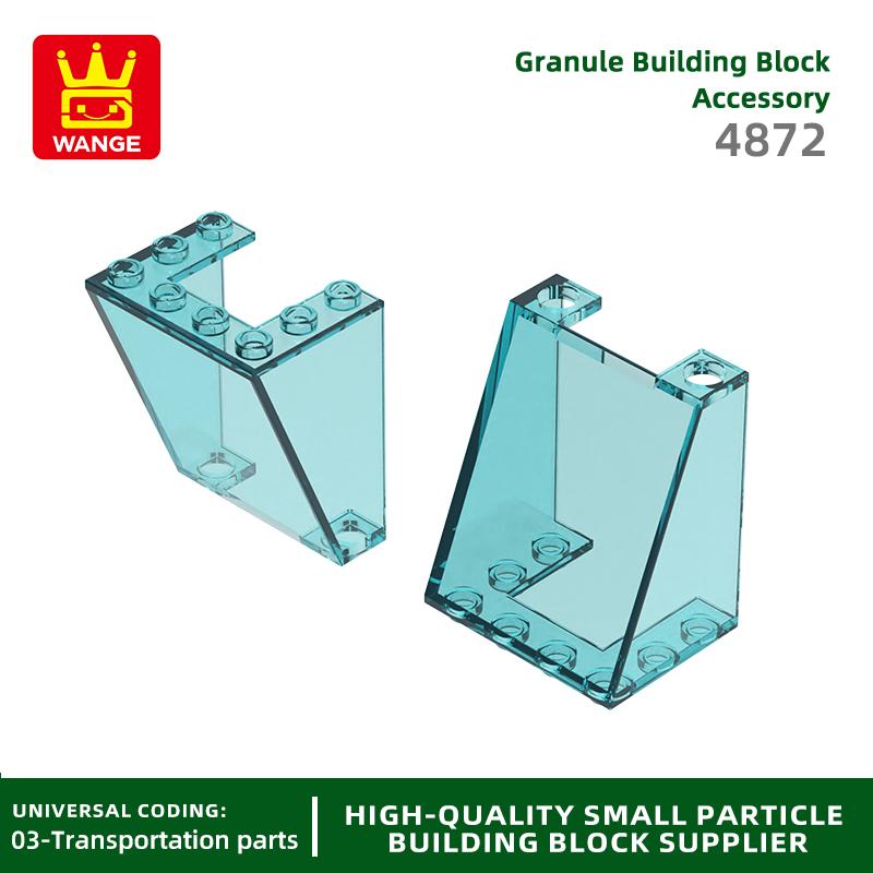 18Pcs/lot 4872 Windshield 3x4x4 Glass Window Construction Bricks MOC Accessories Works With Featuring Blocks Kids Playthings Gift Idea Box