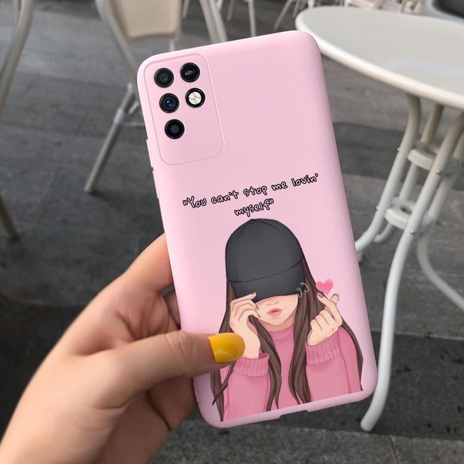 For Infinix Note 10 Case Note 10 Pro Beautiful Girl Flower Pattern Phone Case Soft Silicone Cover For Infinix Note10 Pro 10 Pro