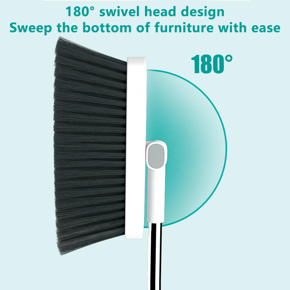 3Pcs/Set Thickened Folding Broom Dustpan Silicone Squeegee Set Household Cleaning Tool Sweeper Dust Pan Hair Sweeping Gadget New