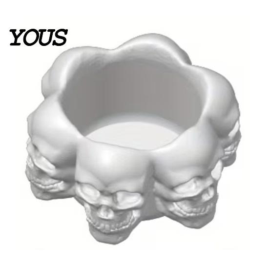 Unique Candle Holders For Halloween 3D Printed Skull Holder, with Internal Groove, Dark Style Holder Ornament, for Tea Wax And LED Candles Atmosphere